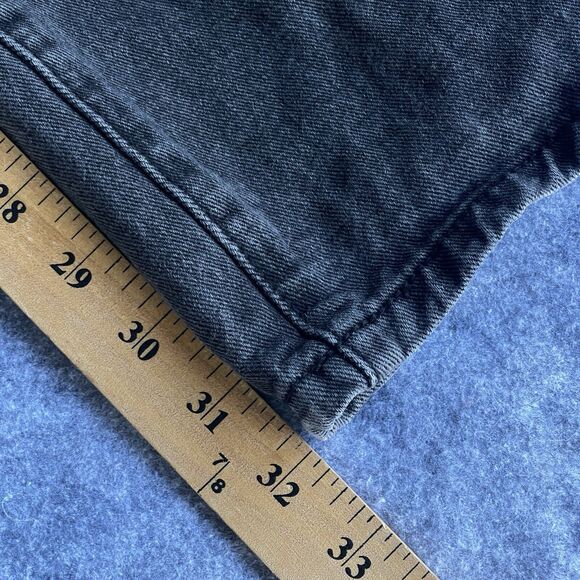 Cotton On Jeans Womens Size 4 Gray Black Long Straight Leg Distressed Knee - Picture 10 of 10